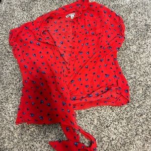 red shirt with blueberries